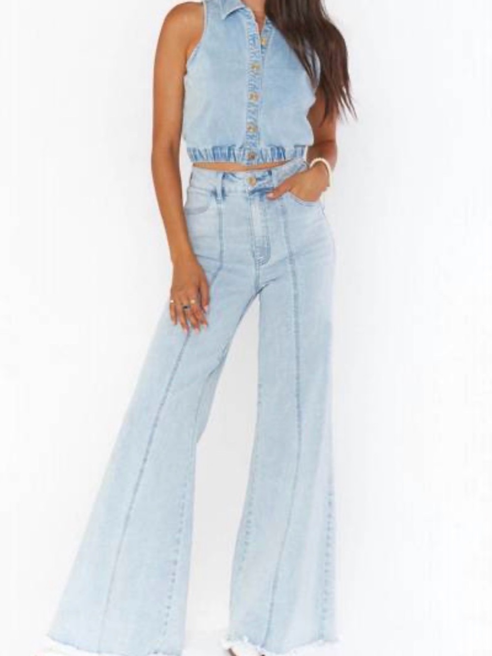 Show Me Your MuMu Light Blue High-Rise Wide Leg Jeans